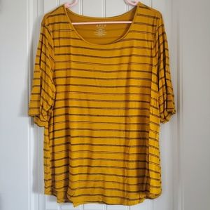 Women's Apt 9 3/4 Sleeve Blouse- XXL